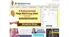 Desktop Screenshot of kmmatrimony.com