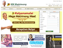 Tablet Screenshot of kmmatrimony.com